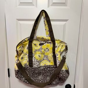 Floral Yellow and Brown Women's Bag